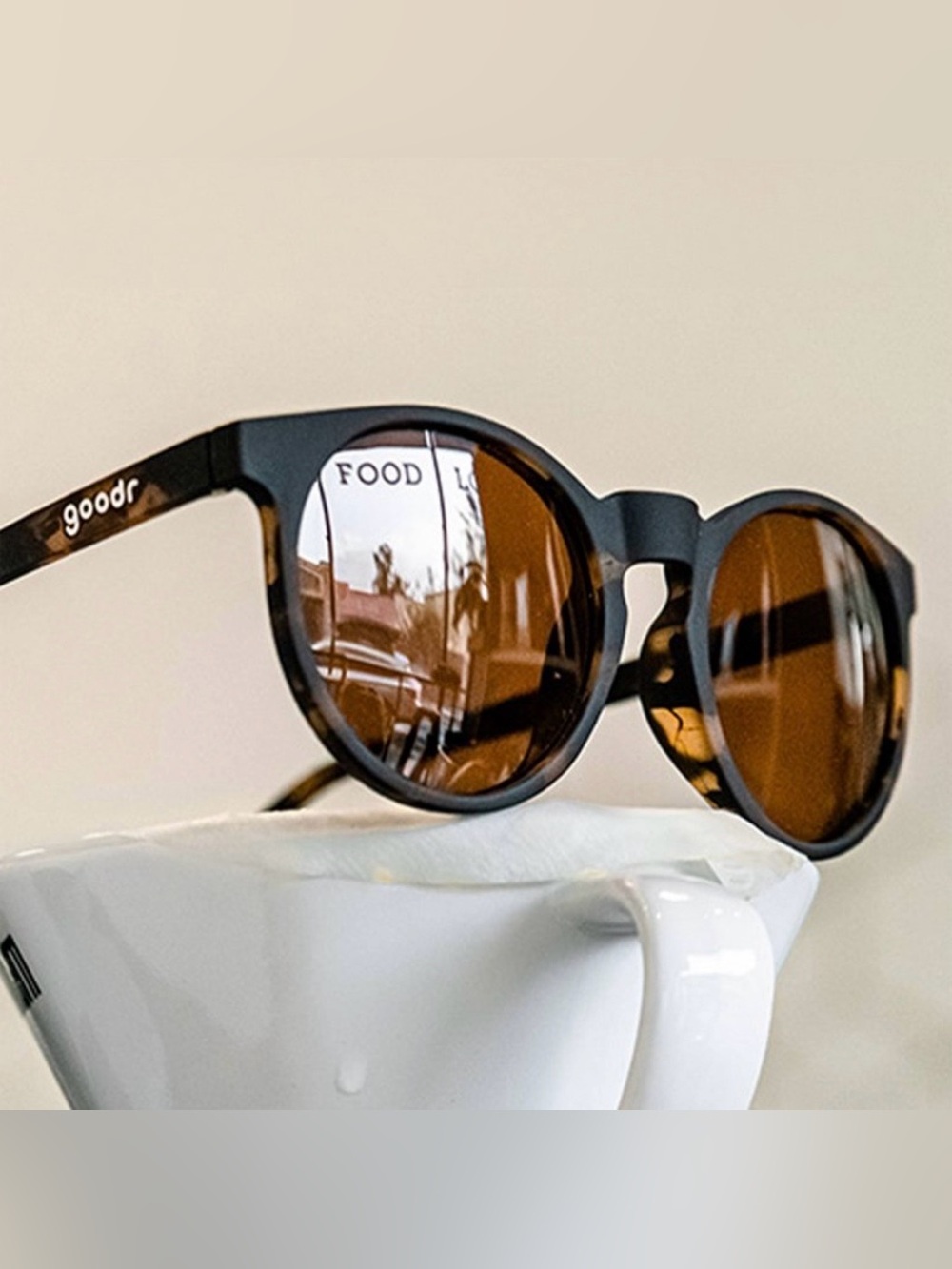 goodr Round Tortoiseshell Sunglasses with Brown Lenses